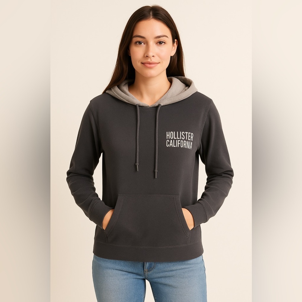 🏷️ Hollister California Hooded Tee Sweatshirt XS unisex